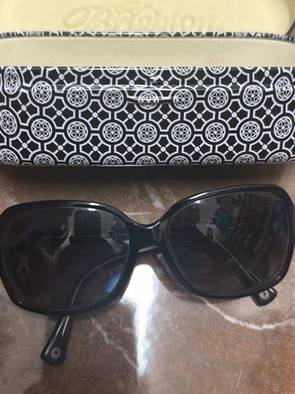 Brighton Black Oversized Women's Sunglasses